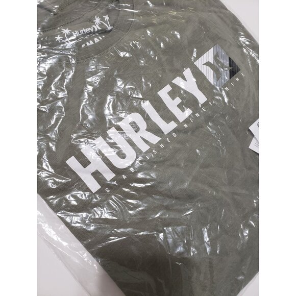 Hurley EVD H20-Dri Lined Slub Short Sleeve Tee in Army Green - Size Small - Picture 3 of 7